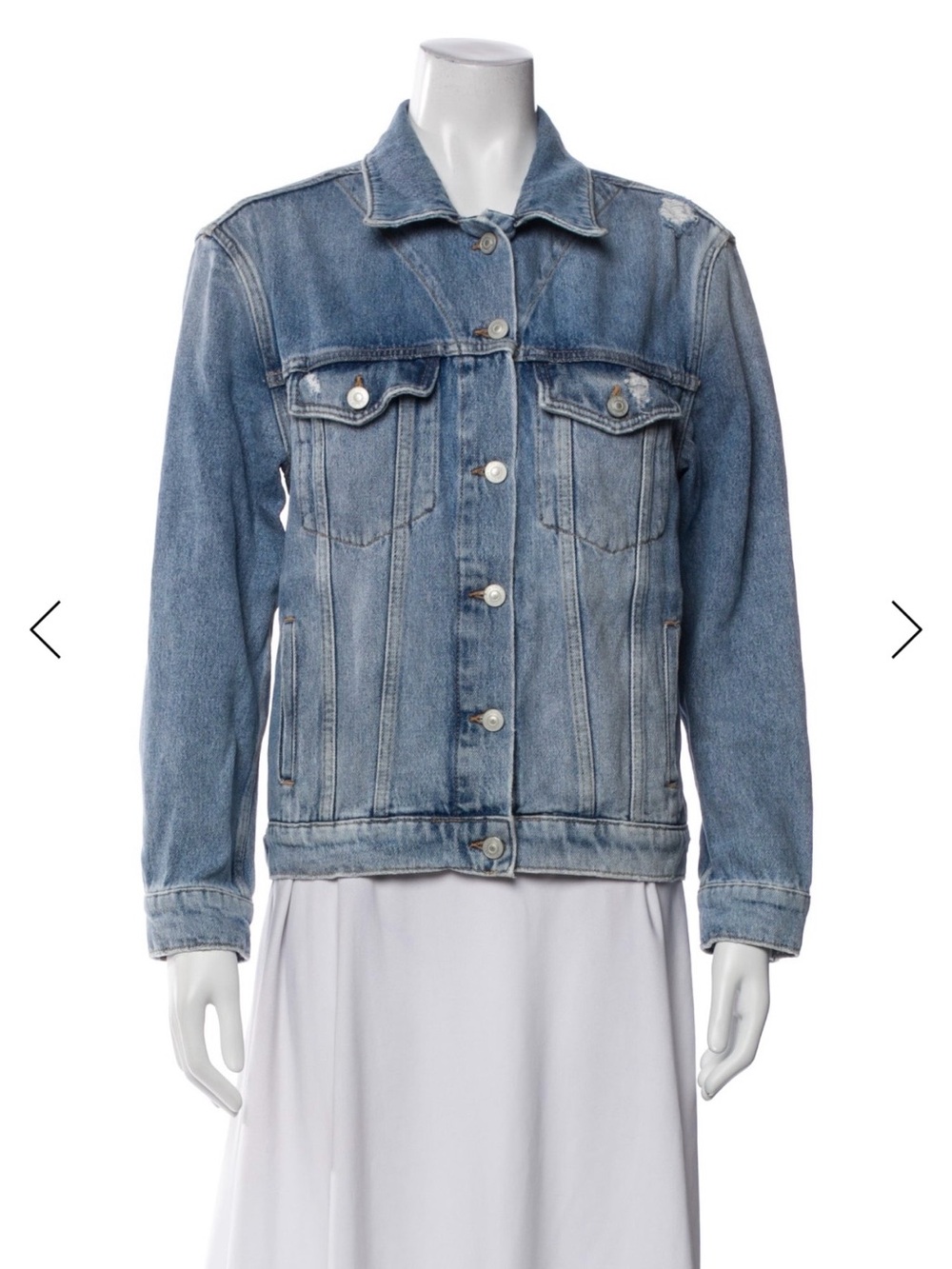 AllSaints Light Blue Washed Denim Jacket - Women's Size XS